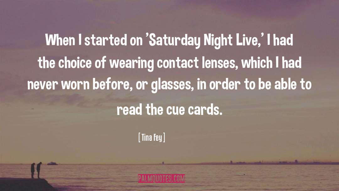 Contact Lenses quotes by Tina Fey