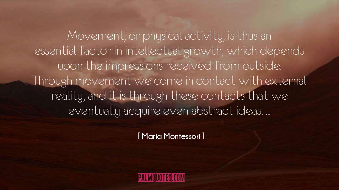 Contacts quotes by Maria Montessori