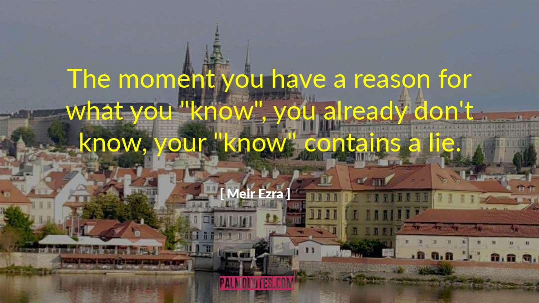 Contains A Lie quotes by Meir Ezra
