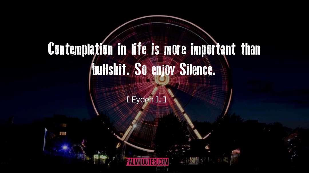 Contemplation Of Life quotes by Eyden I.