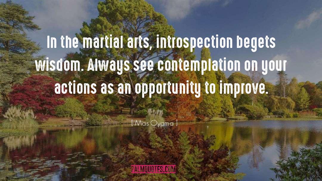 Contemplation quotes by Mas Oyama