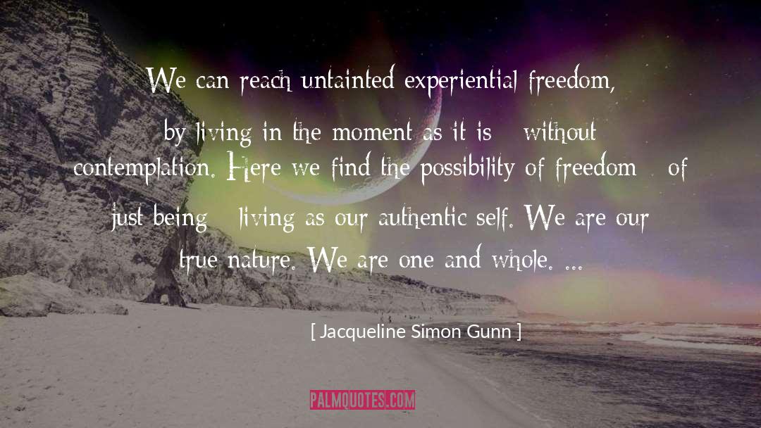 Contemplation quotes by Jacqueline Simon Gunn