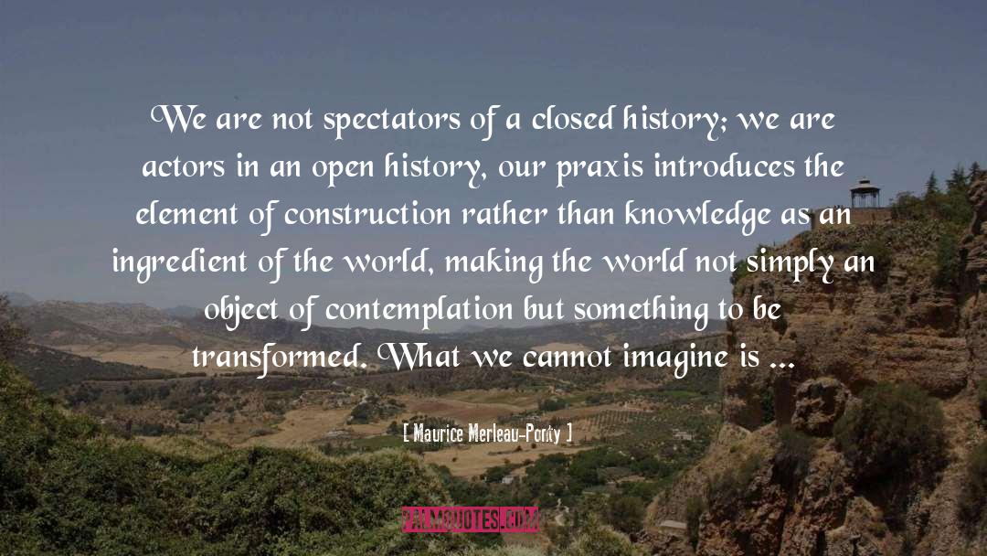 Contemplation quotes by Maurice Merleau-Ponty