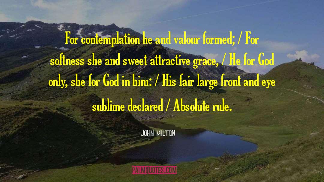 Contemplation quotes by John Milton