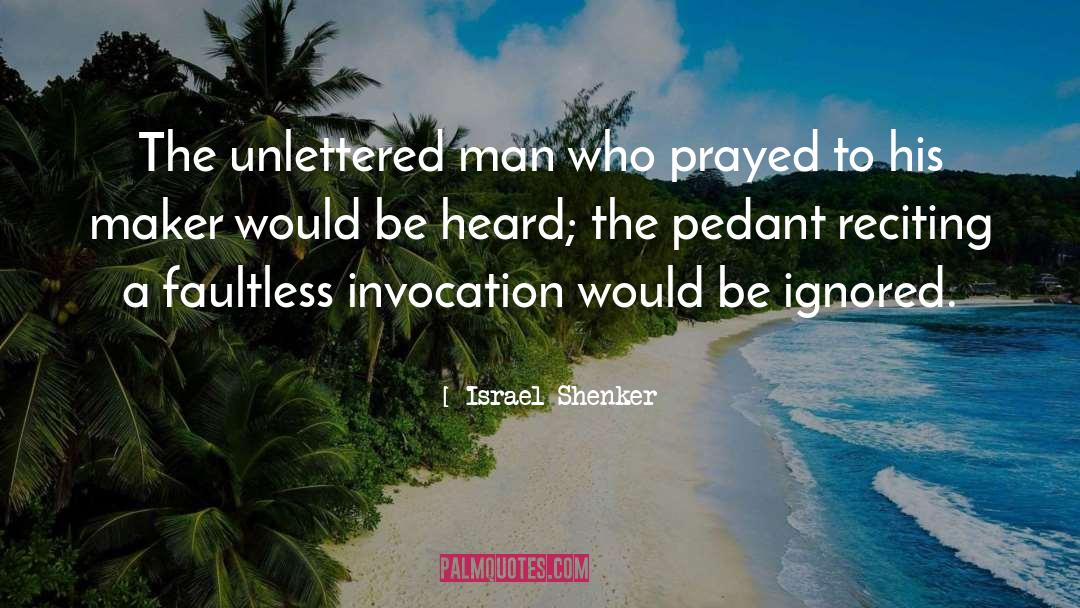 Contemplative Prayer quotes by Israel Shenker