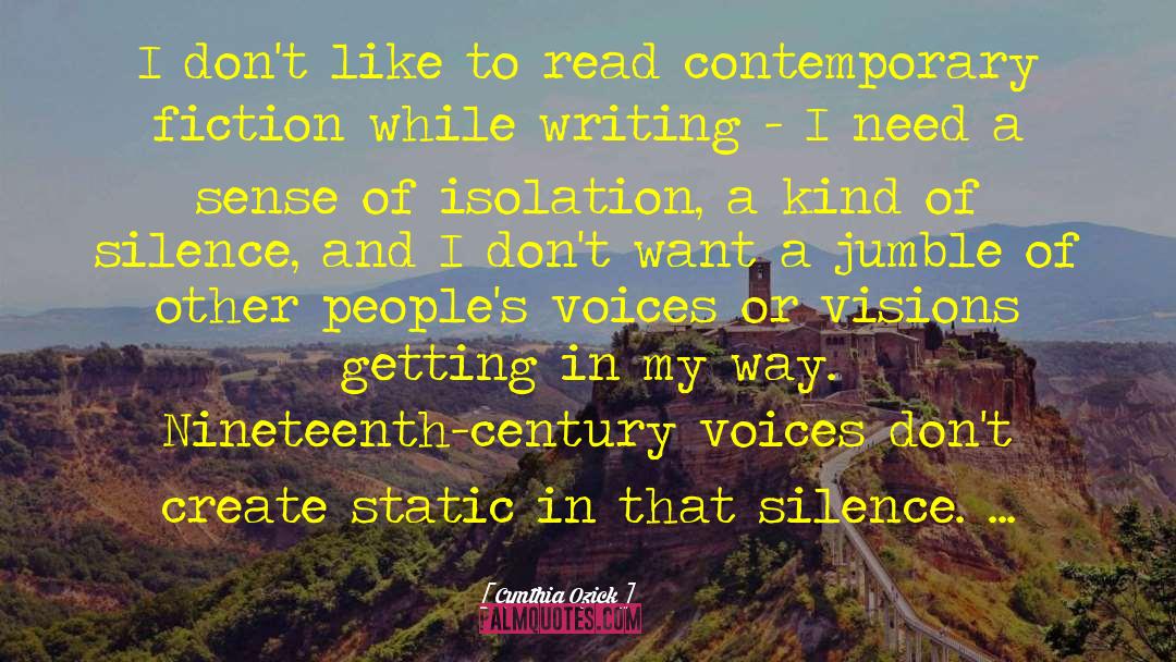 Contemporary Fiction quotes by Cynthia Ozick