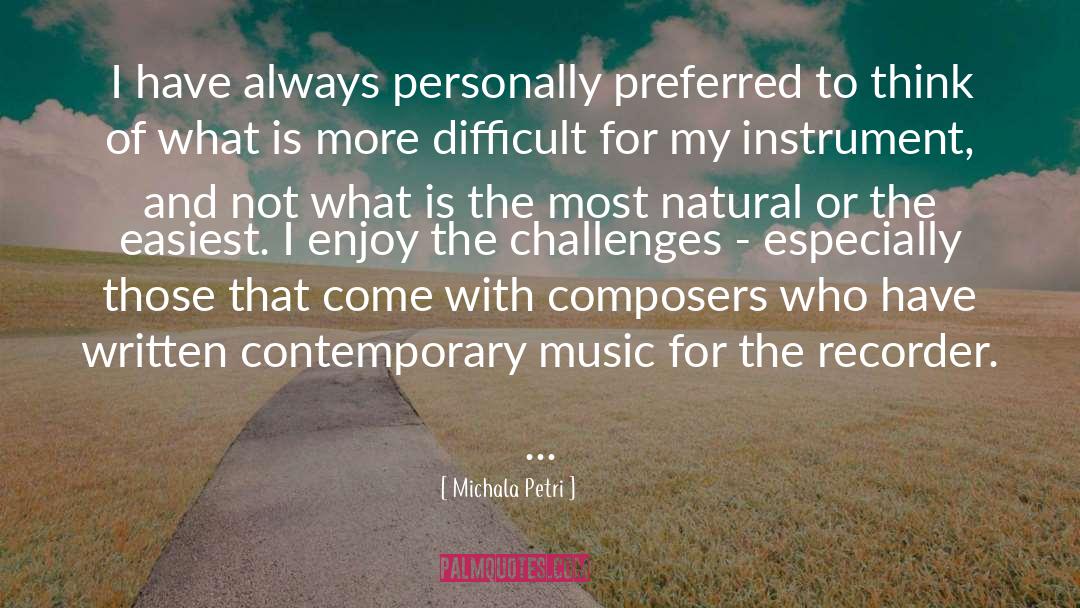 Contemporary Music quotes by Michala Petri