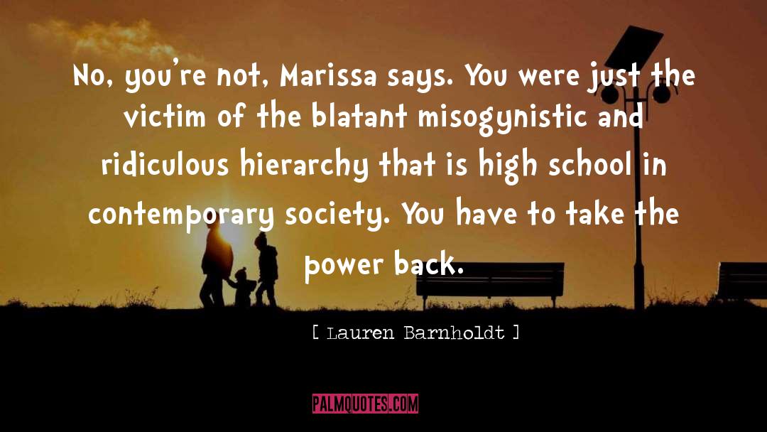 Contemporary Society quotes by Lauren Barnholdt