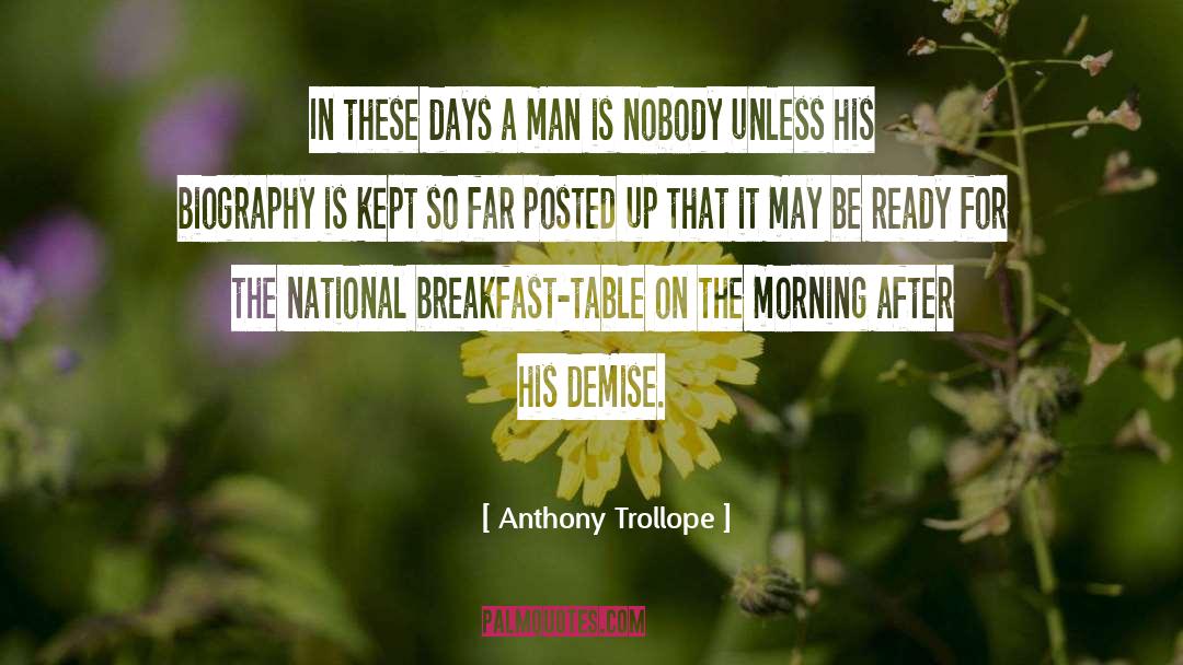 Contenial Breakfast quotes by Anthony Trollope