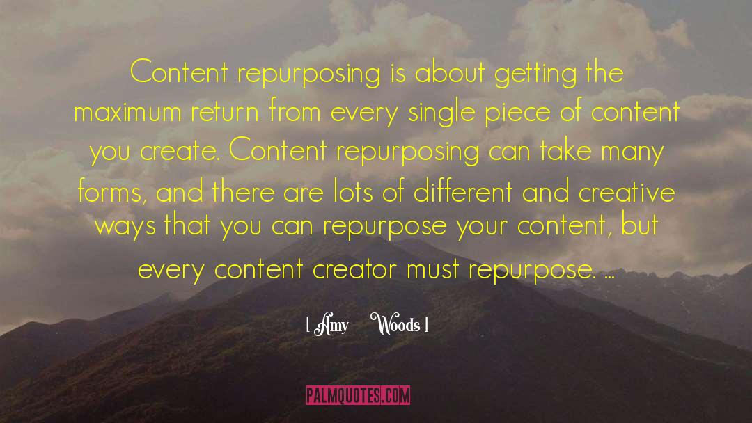 Content Creation quotes by Amy     Woods