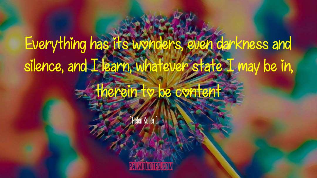 Content Life quotes by Helen Keller