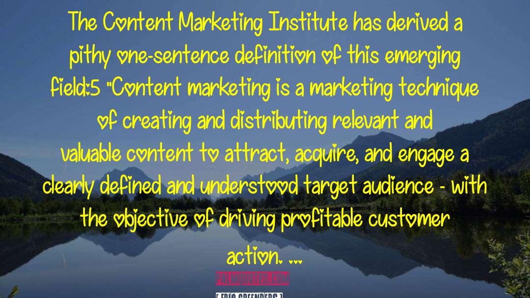 Content Marketing quotes by Eric Greenberg