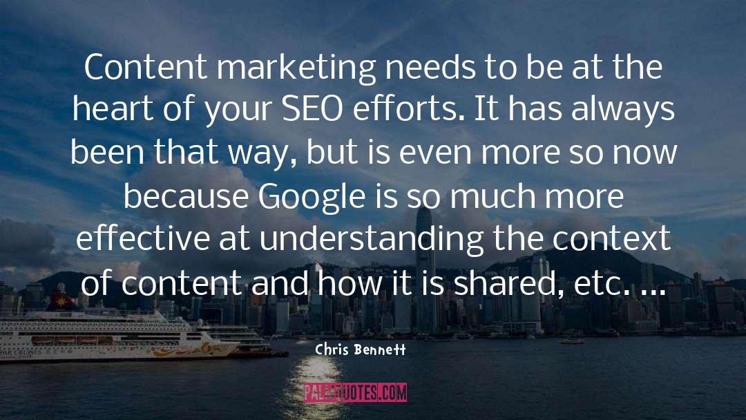 Content Marketing quotes by Chris Bennett