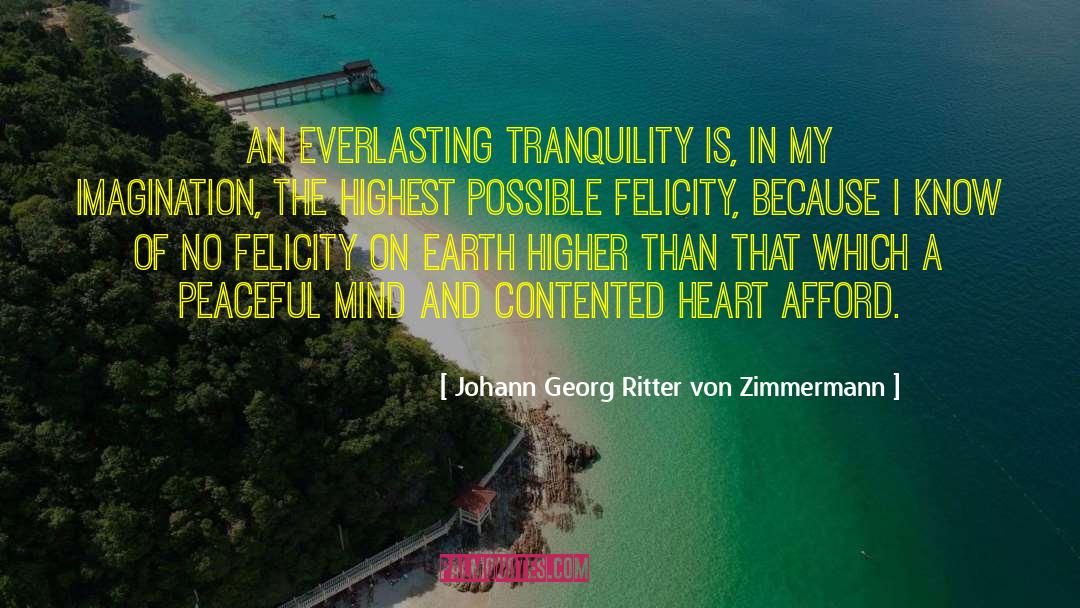 Contented quotes by Johann Georg Ritter Von Zimmermann