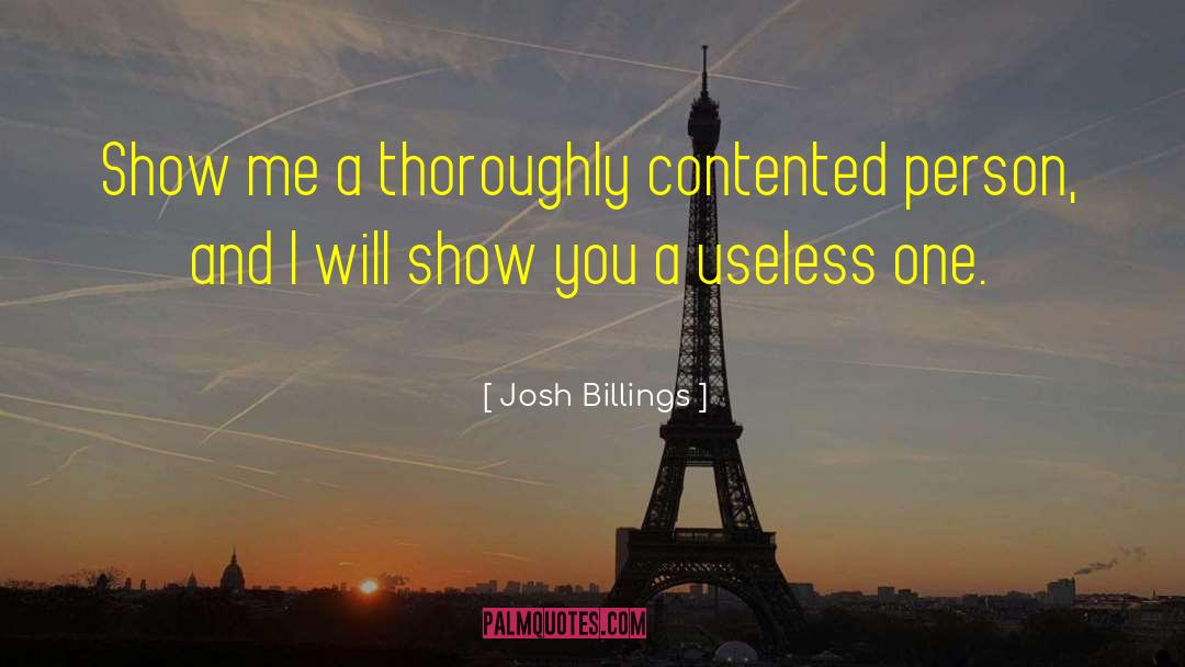 Contented quotes by Josh Billings