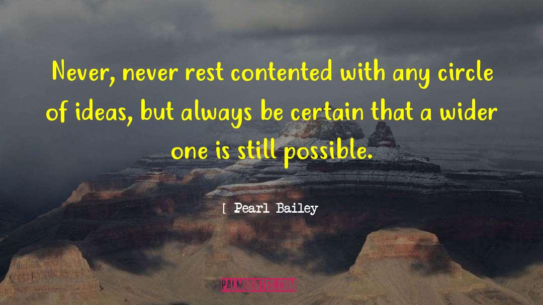 Contented quotes by Pearl Bailey