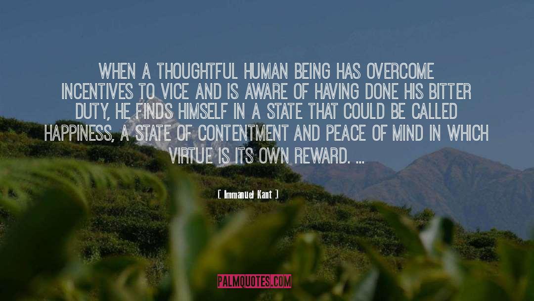 Contentment And Peace quotes by Immanuel Kant