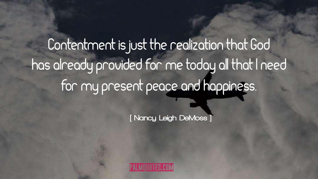 Contentment And Peace quotes by Nancy Leigh DeMoss