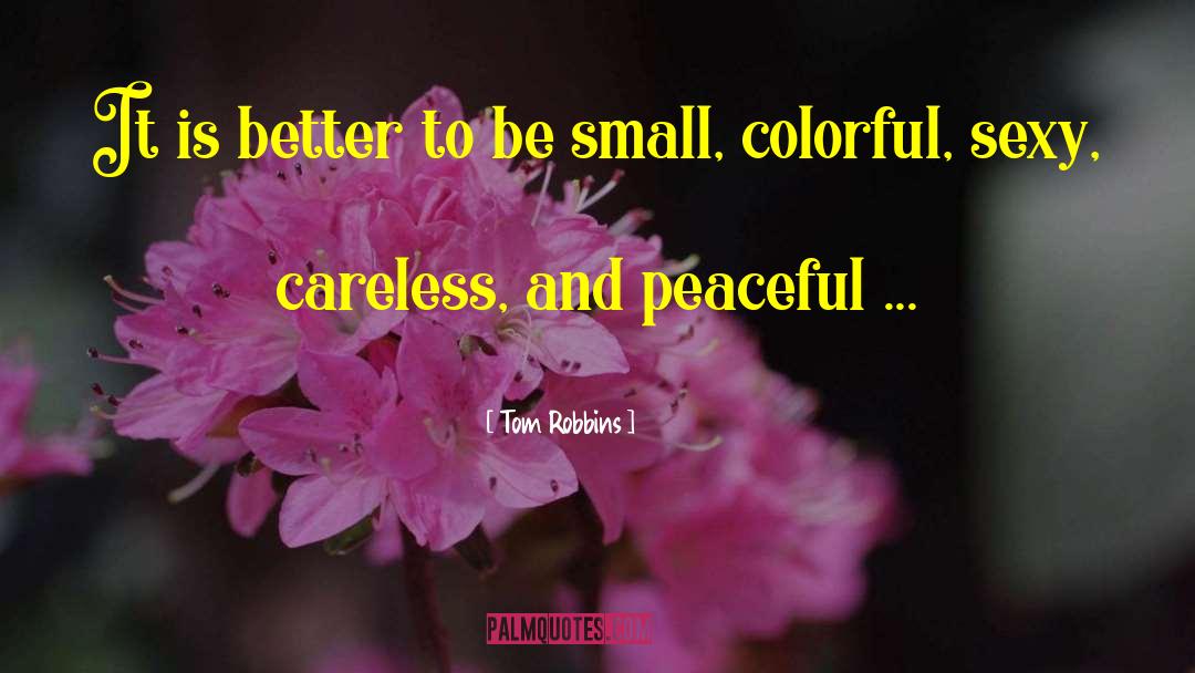 Contentment And Peace quotes by Tom Robbins