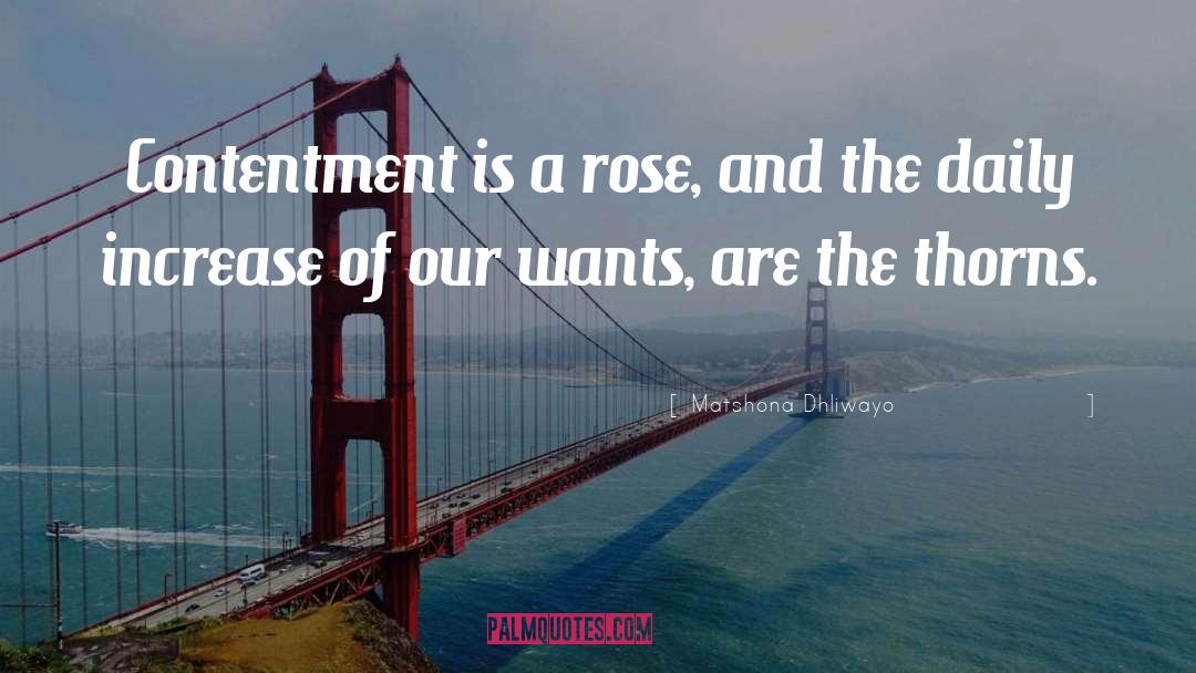 Contentment quotes by Matshona Dhliwayo