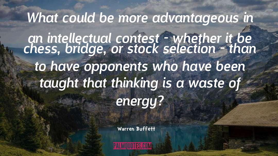 Contest quotes by Warren Buffett