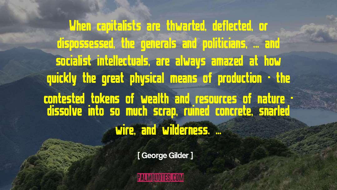 Contested quotes by George Gilder