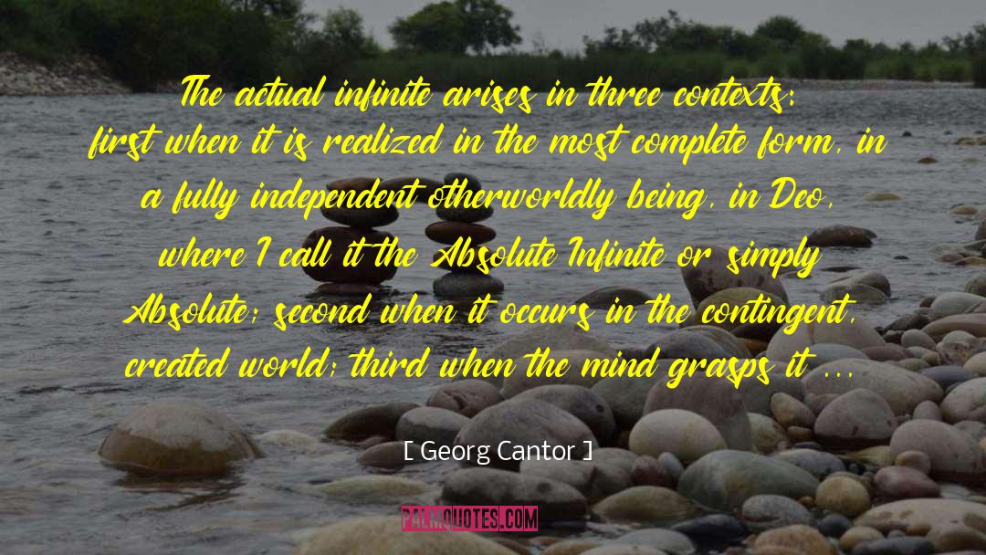Contexts quotes by Georg Cantor