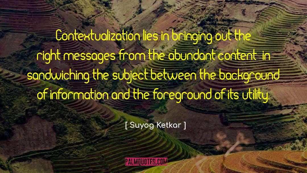 Contextualization quotes by Suyog Ketkar