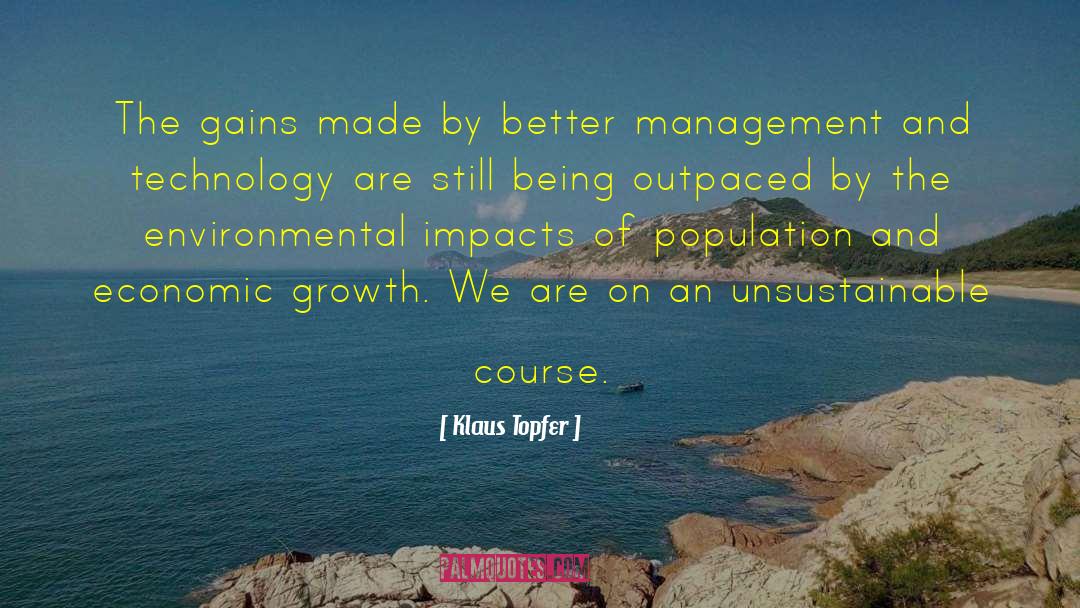 Continual Growth quotes by Klaus Topfer