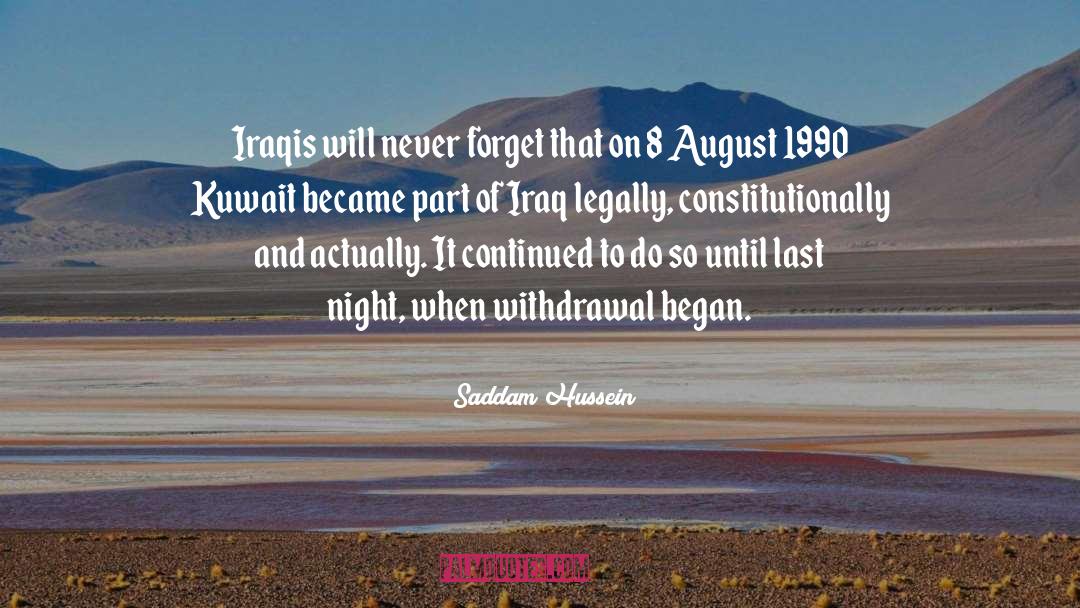 Continued quotes by Saddam Hussein