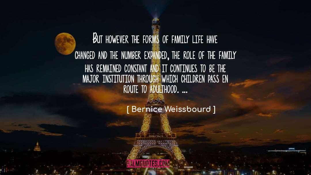 Continues quotes by Bernice Weissbourd