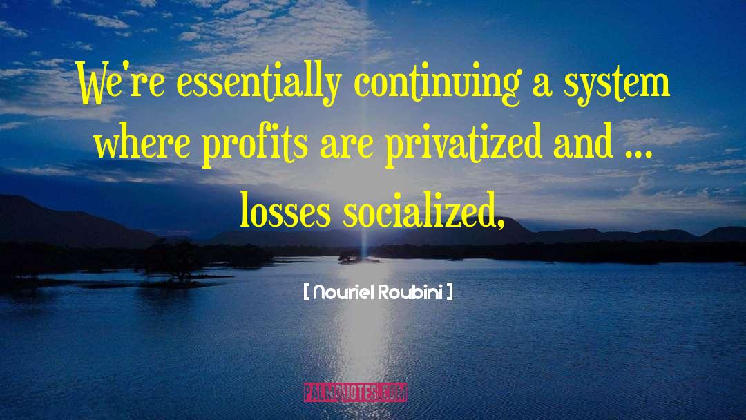 Continuing On quotes by Nouriel Roubini