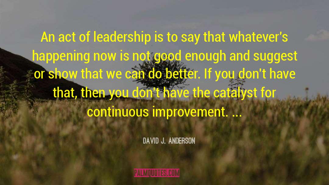 Continuous Improvement quotes by David J. Anderson