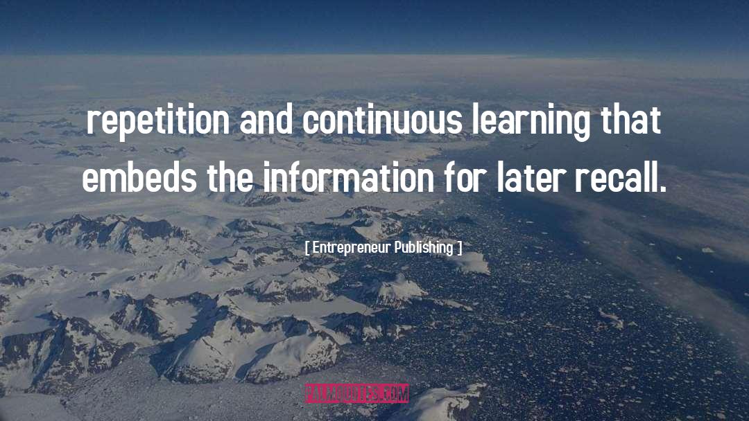 Continuous Learning quotes by Entrepreneur Publishing