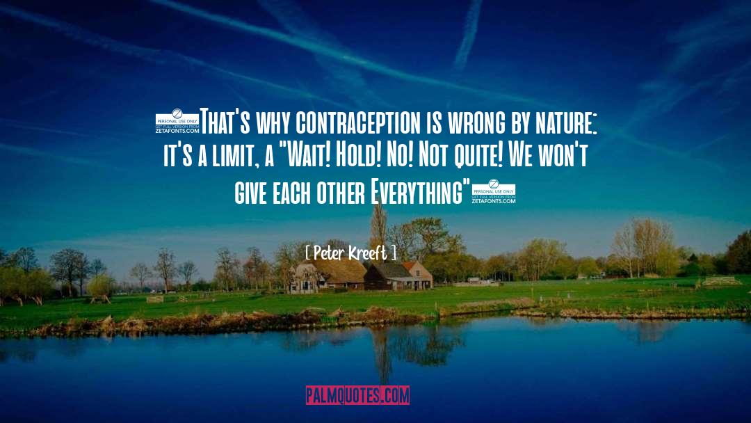 Contraception quotes by Peter Kreeft