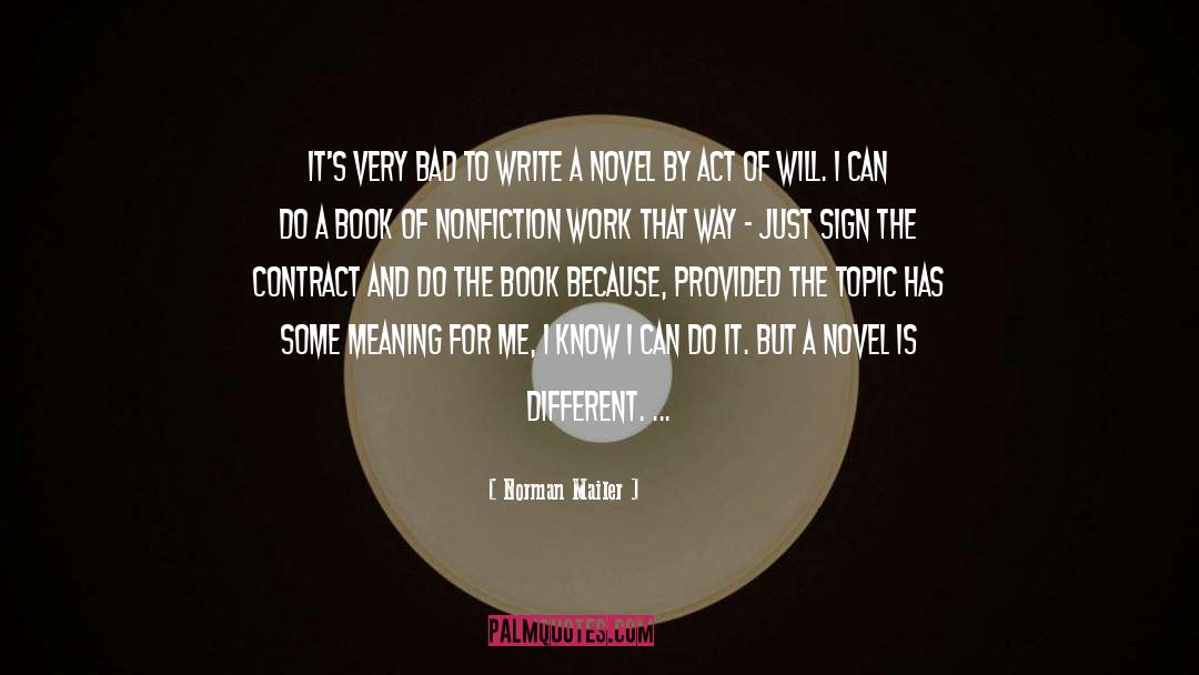 Contract quotes by Norman Mailer