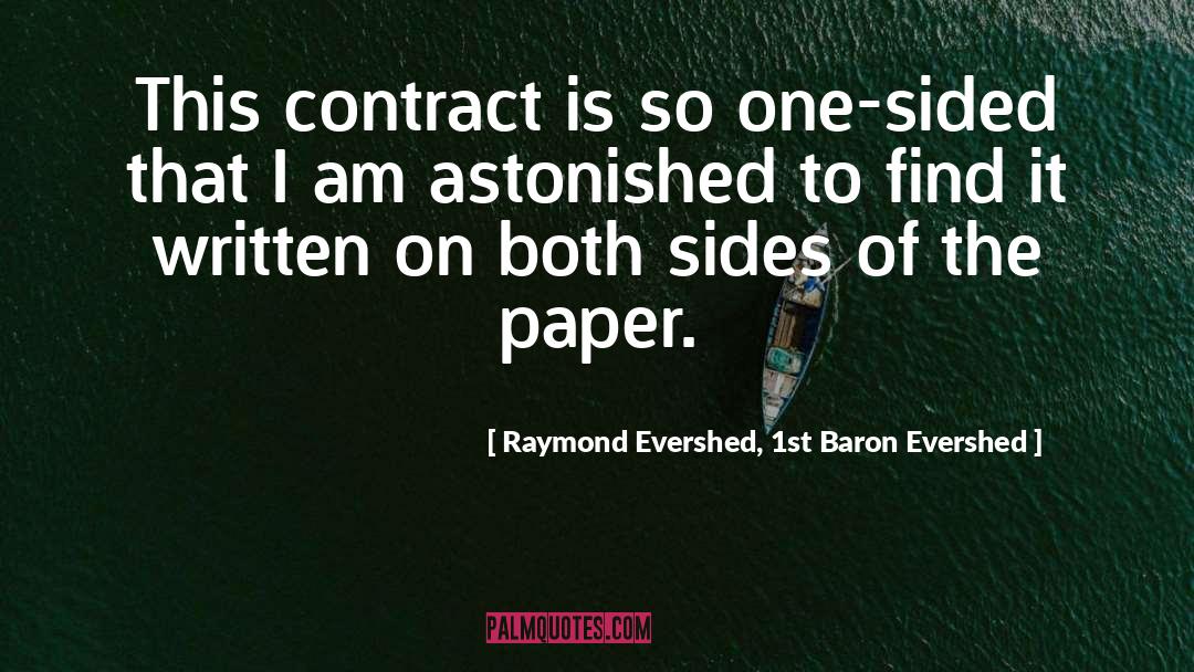 Contract quotes by Raymond Evershed, 1st Baron Evershed