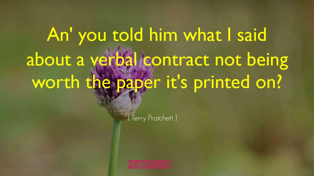 Contract Therapist quotes by Terry Pratchett