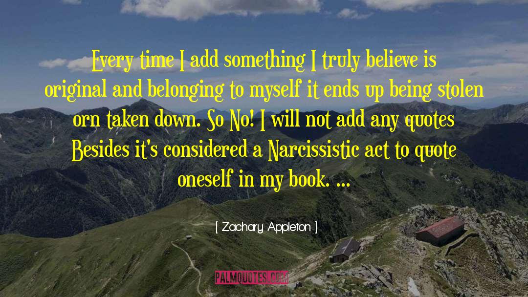 Contradicting Oneself quotes by Zachary Appleton