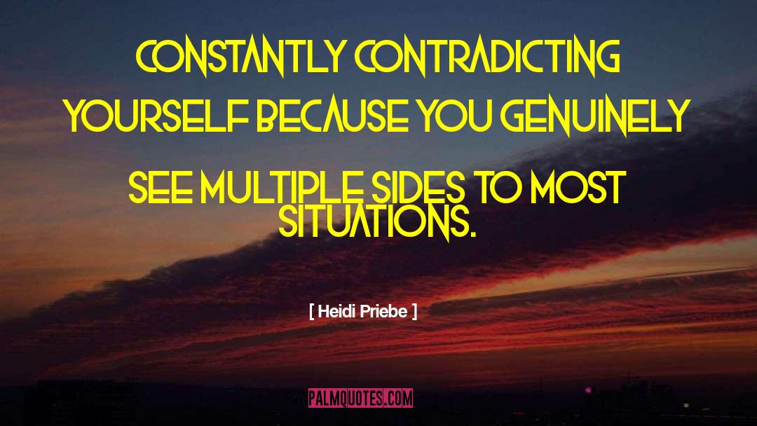 Contradicting quotes by Heidi Priebe