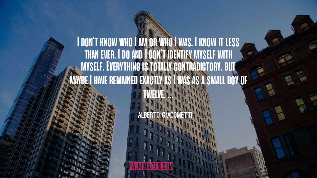 Contradictory quotes by Alberto Giacometti