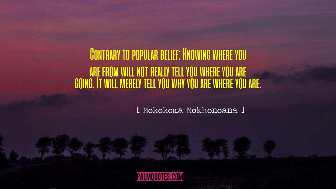 Contrary To Popular Belief quotes by Mokokoma Mokhonoana