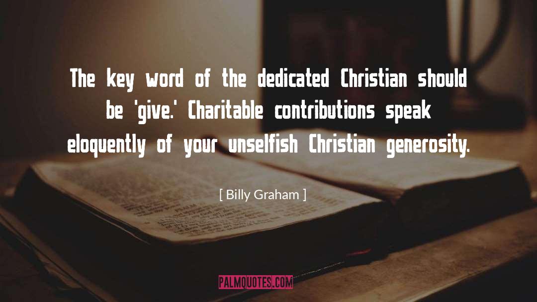 Contribution quotes by Billy Graham