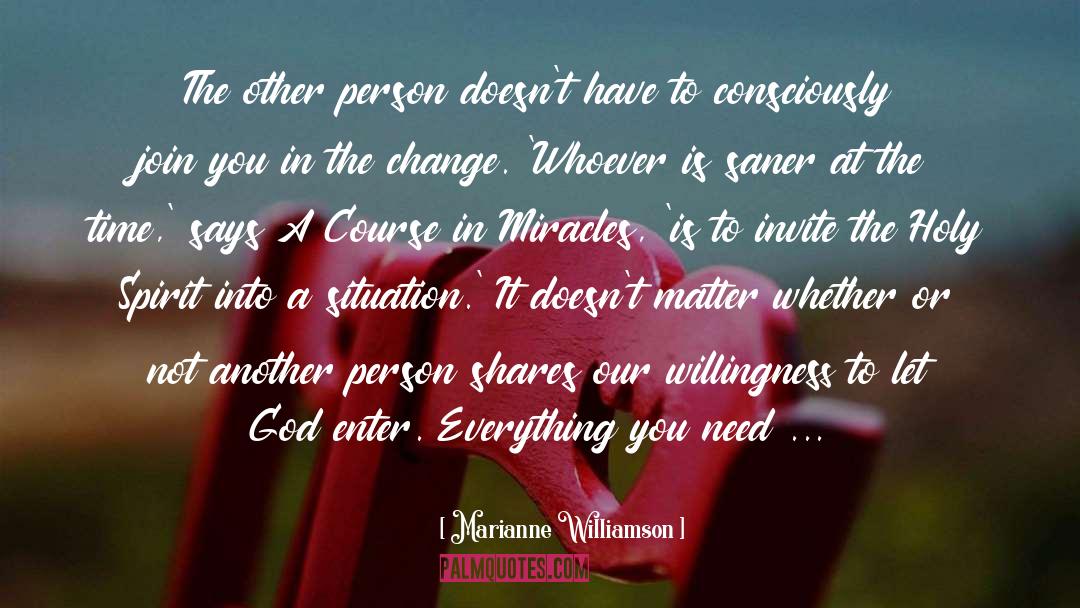 Control A Situation quotes by Marianne Williamson