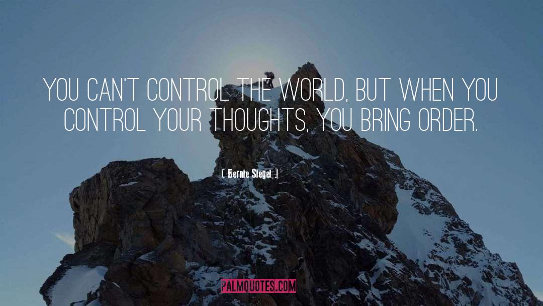Control The World quotes by Bernie Siegel