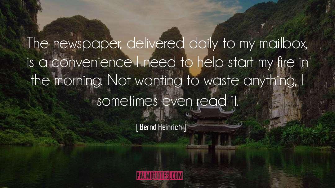 Convenience quotes by Bernd Heinrich