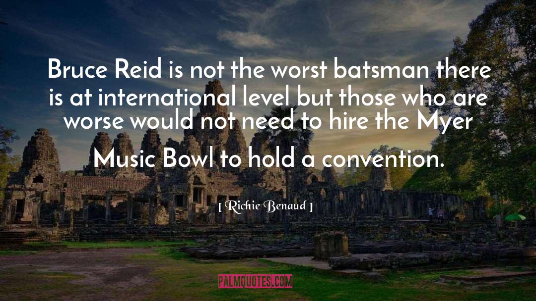 Convention quotes by Richie Benaud