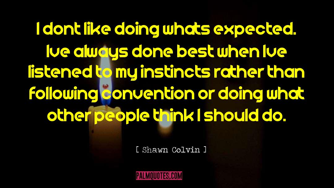 Conventions quotes by Shawn Colvin