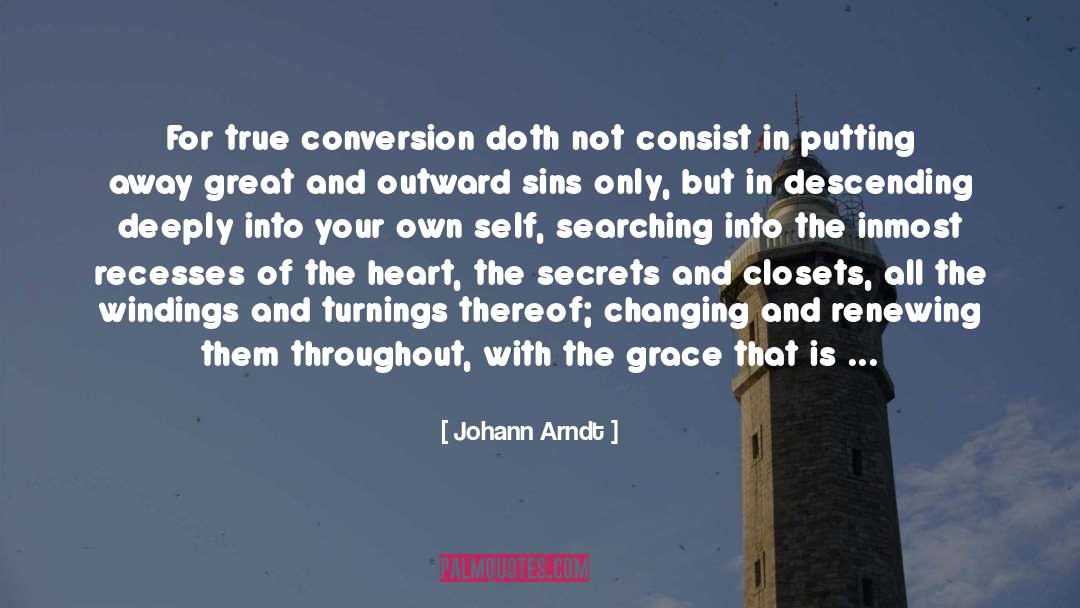 Conversion quotes by Johann Arndt