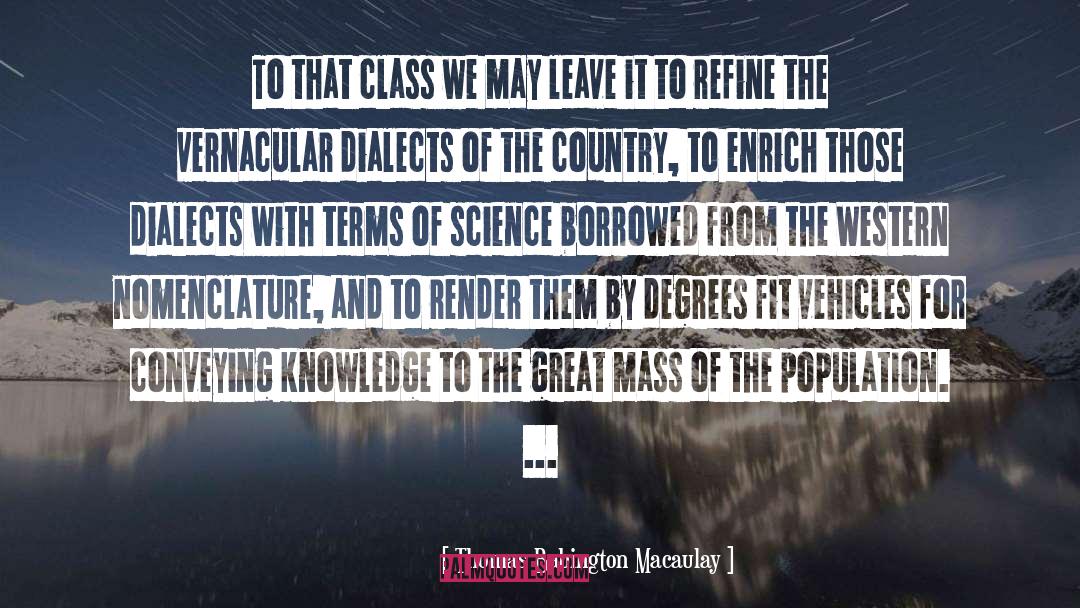 Conveying quotes by Thomas Babington Macaulay